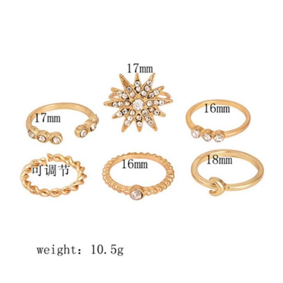 💎✨ Golden Sun Ring Set - Picture 4 of 5